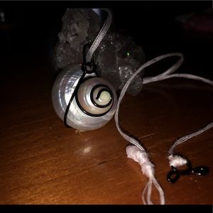 Handmade Holographic shell necklace
